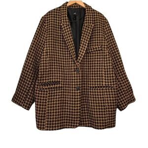 River Island houndstooth pattern Yellow Black sz 18 US Blazer